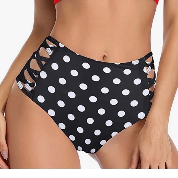 High Waisted Bikini Bottoms, Size Small - Picture 3 of 11
